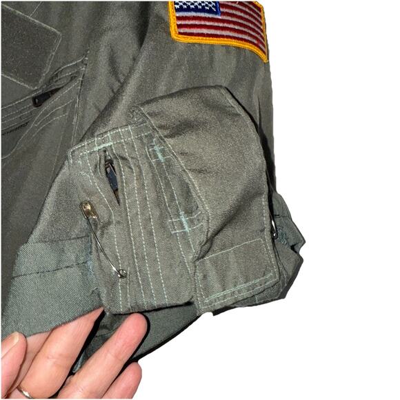 Vintage 70s USAF MIL-C-83141A Short Altered Flight Suit Coveralls Military 44R - Picture 16 of 16